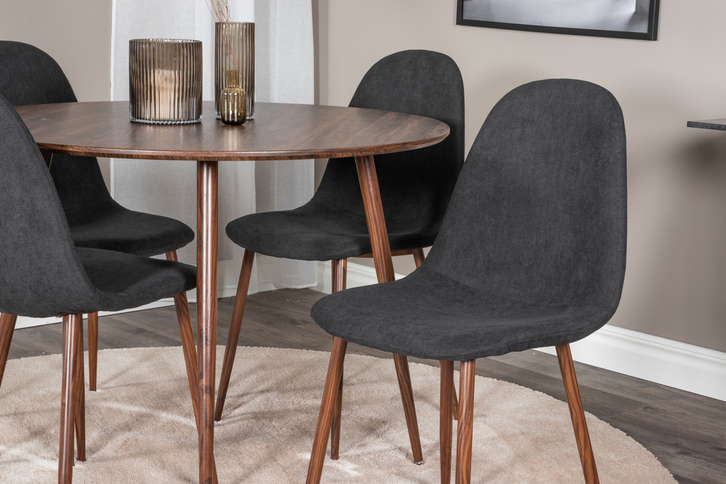 Venture Home Plaza Runt Matbord Ø100 Valnöt
