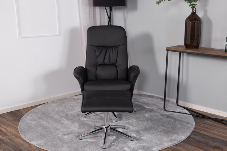 Venture Home Rolf Reclinerfåtölj Med fotpall Svart