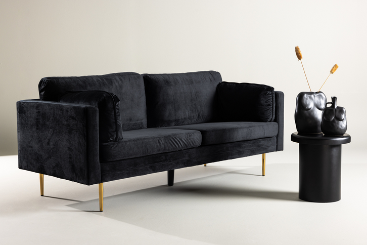 Venture Home Boom 3-Sits Soffa Svart/Guld