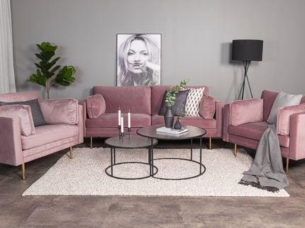 Venture Home Boom 3-Sits Soffa Rosa