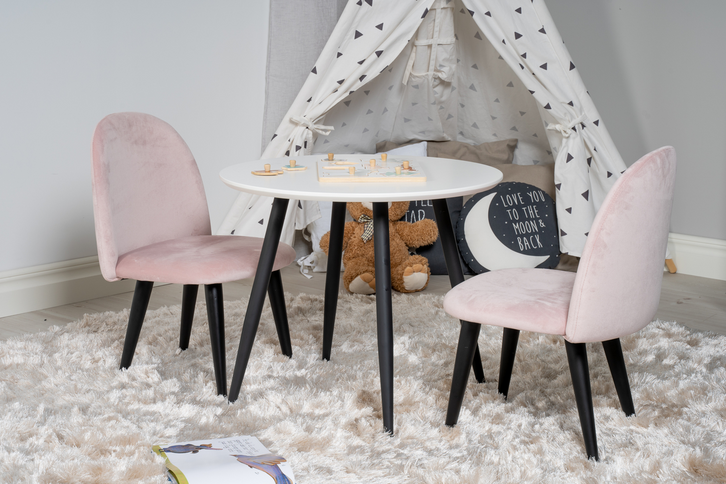 Venture Home Velvet Barnstolar Rosa 2-pack