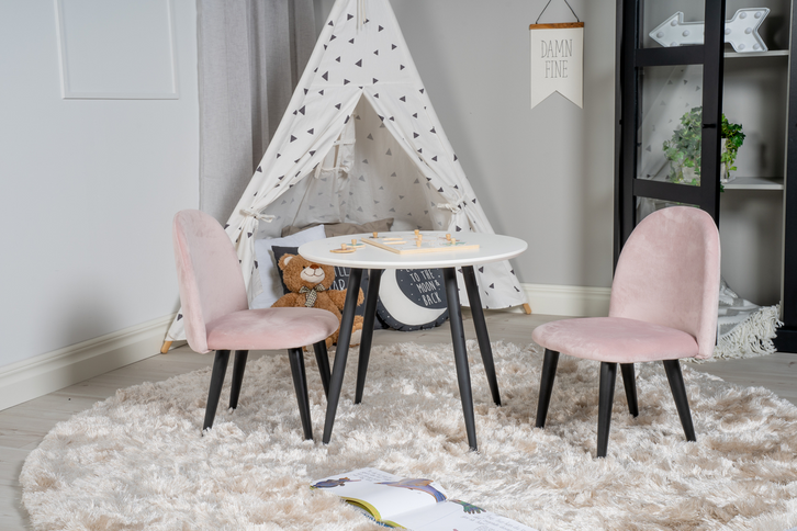 Venture Home Velvet Barnstolar Rosa 2-pack