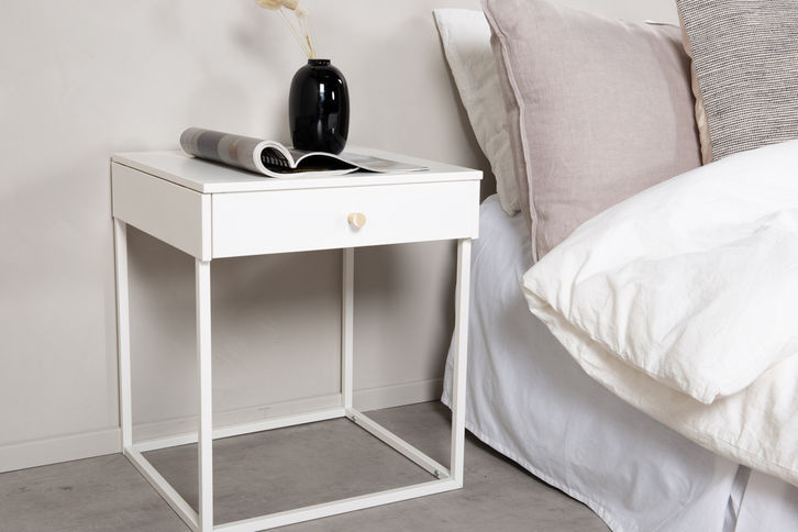 Venture Home Bakal Sängbord 41 x 43 Vit