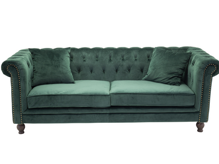 Venture Home Velvet 3-Sits Soffa Grön
