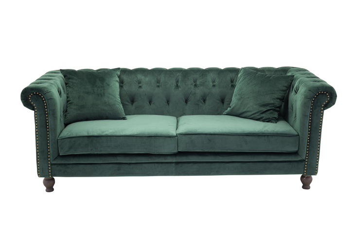 Venture Home Velvet 3-Sits Soffa Grön