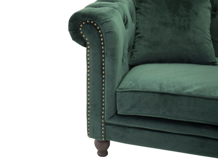 Venture Home Velvet 3-Sits Soffa Grön