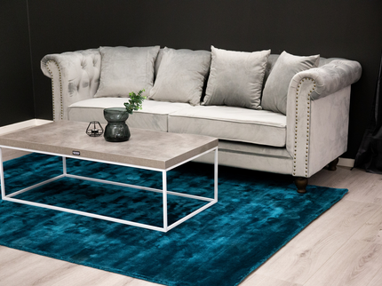 Venture Home Velvet 3-Sits Soffa Ljusgrå