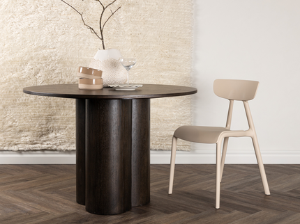 Venture Home Olivia Runt Matbord Ø110 Mocka