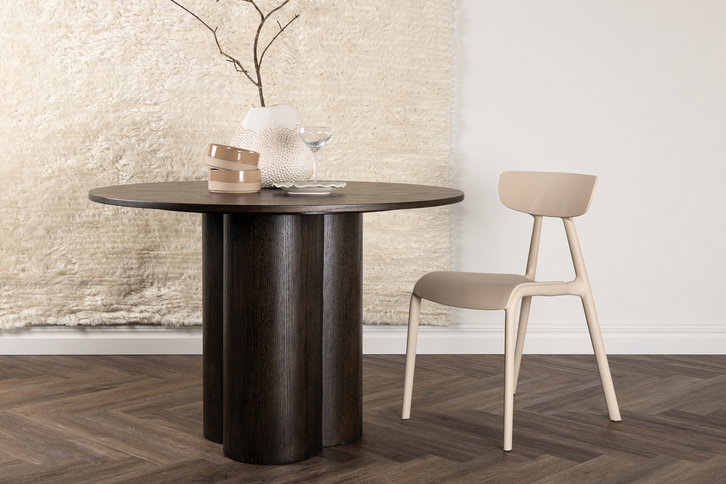 Venture Home Olivia Runt Matbord Ø110 Mocka