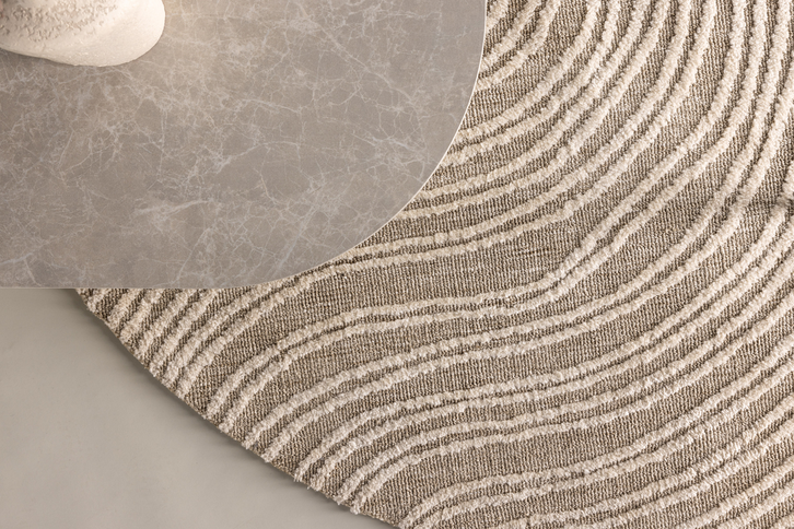 Venture Home Melle Rund Vardagsrumsmatta ⌀200 Beige