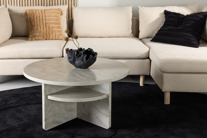 Venture Home Ålesund Soffbord Ø85 Beige