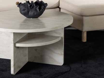 Venture Home Ålesund Soffbord Ø85 Beige
