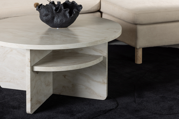 Venture Home Ålesund Soffbord Ø85 Beige