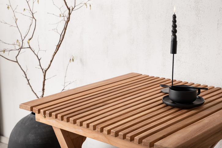 Venture Home Ghana Cafebord 70 x 70 Natur