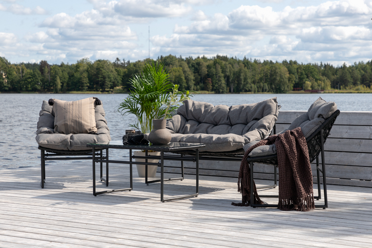 Venture Home Tina Soffgrupp Svart Utomhus