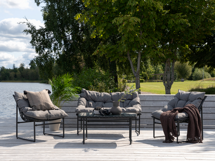 Venture Home Tina Soffgrupp Svart Utomhus