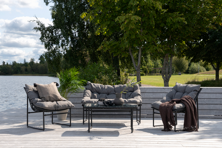 Venture Home Tina Soffgrupp Svart Utomhus