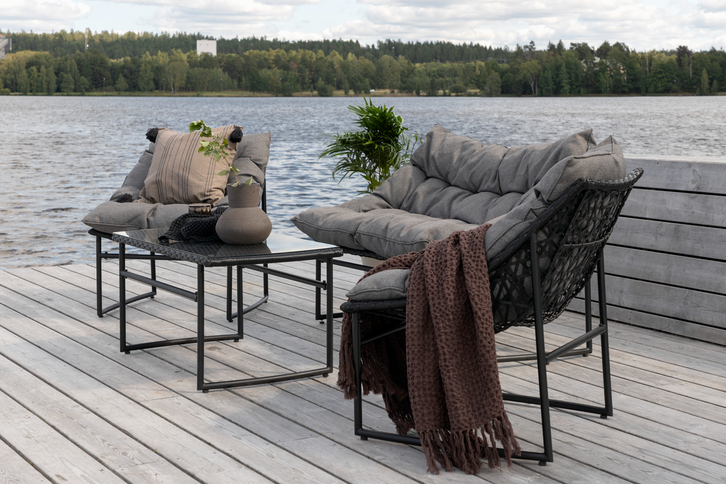 Venture Home Tina Soffgrupp Svart Utomhus