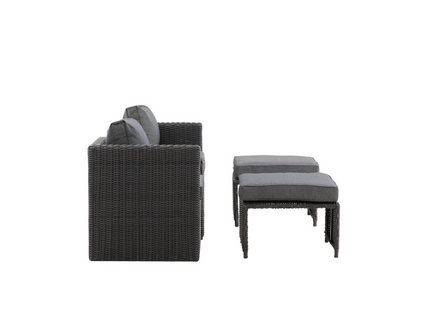 Venture Home Quad Loungegrupp Svart