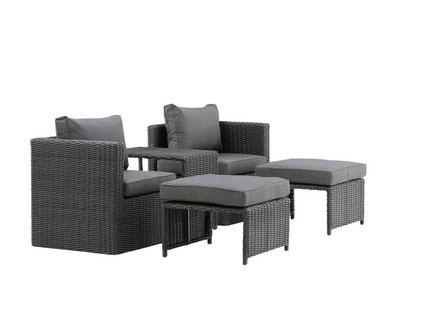 Venture Home Quad Loungegrupp Svart