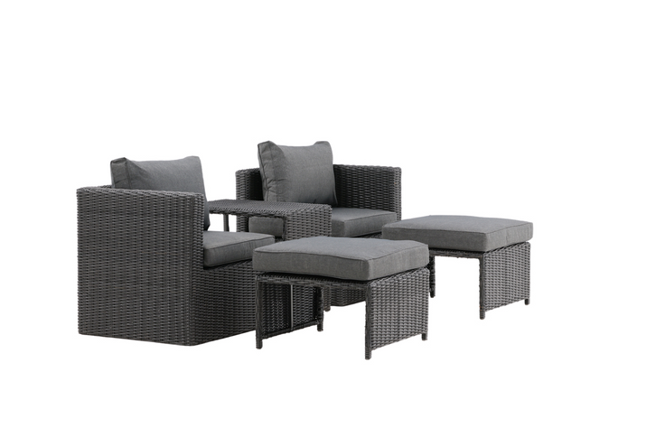 Venture Home Quad Loungegrupp Svart