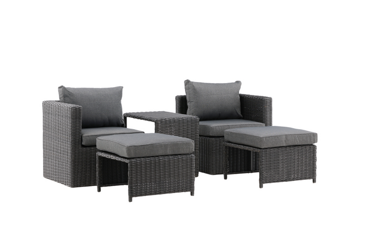 Venture Home Quad Loungegrupp Svart