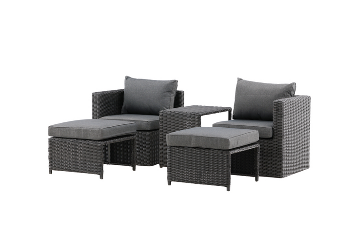 Venture Home Quad Loungegrupp Svart