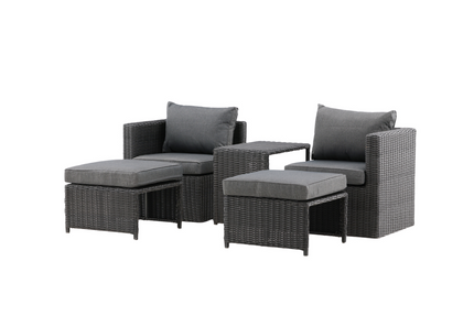 Venture Home Quad Loungegrupp Svart