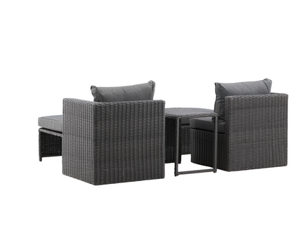 Venture Home Quad Loungegrupp Svart