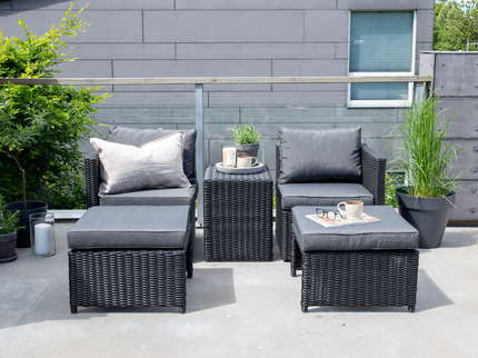 Venture Home Quad Loungegrupp Svart