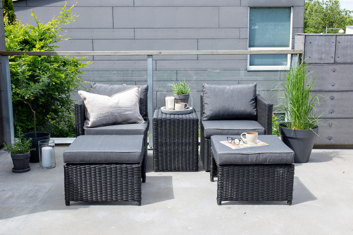 Venture Home Quad Loungegrupp Svart
