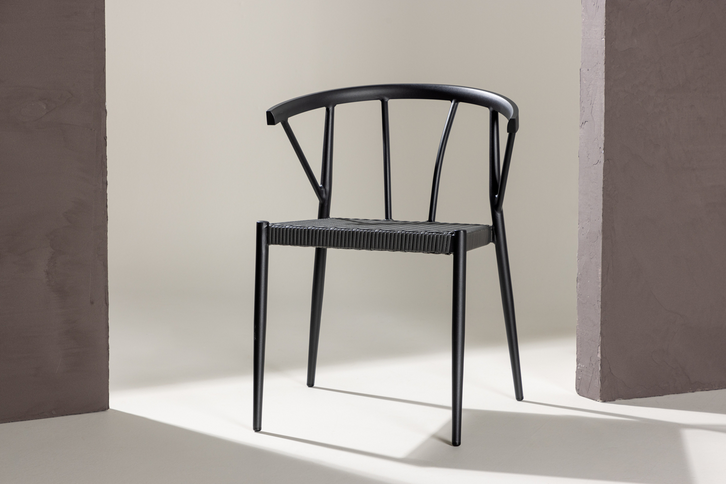 Venture Home Stina Matstolar 6-pack Svart Utomhus