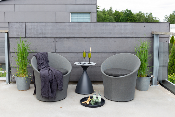 Venture Home Spoga Loungegrupp Grå/Svart Utomhus