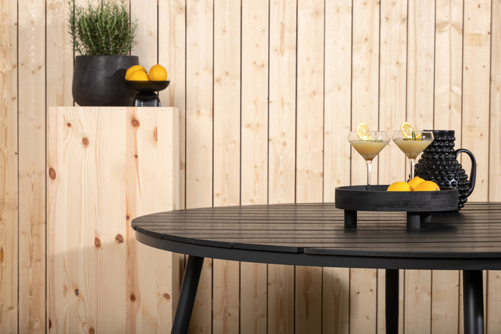 Venture Home Break Runt Matbord Utomhus Svart