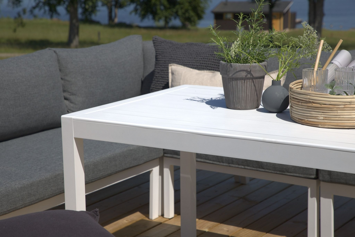 Venture Home Ramos Hörnsoffgrupp Vit/Grå Utomhus
