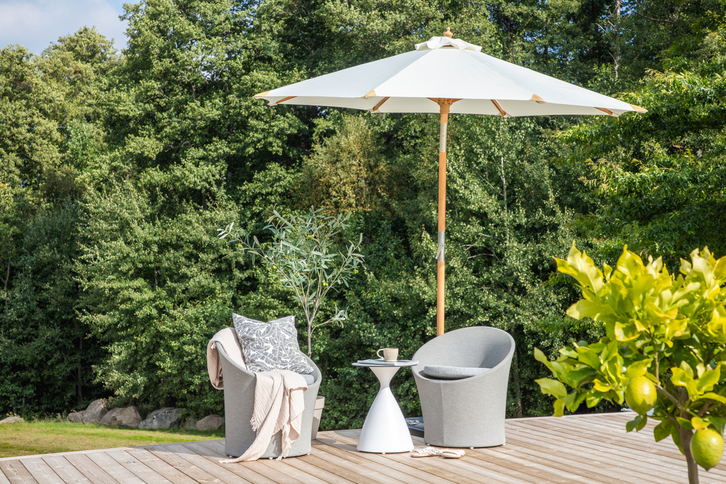 Venture Home Cerox Parasoll Ø270 Vit