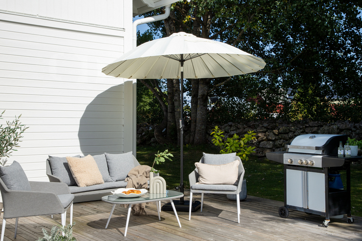 Venture Home Palmetto Parasoll Ø270 Vit