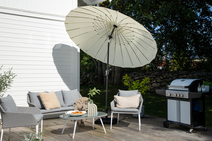 Venture Home Palmetto Parasoll Ø270 Vit