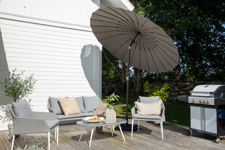Venture Home Palmetto Parasoll Ø270 Grå