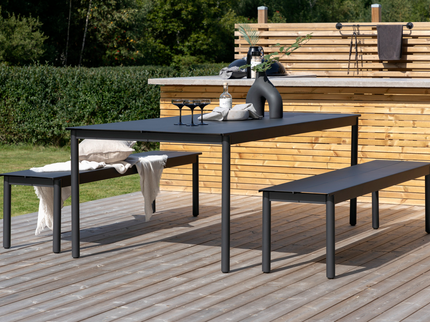 Venture Home Modena Bänk 180 x 40 Svart Utomhus