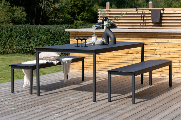 Venture Home Modena Bänk 180 x 40 Svart Utomhus