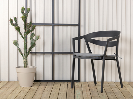 Venture Home Slit Matstol Svart Utomhus