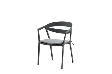Venture Home Slit Matstol Svart Utomhus