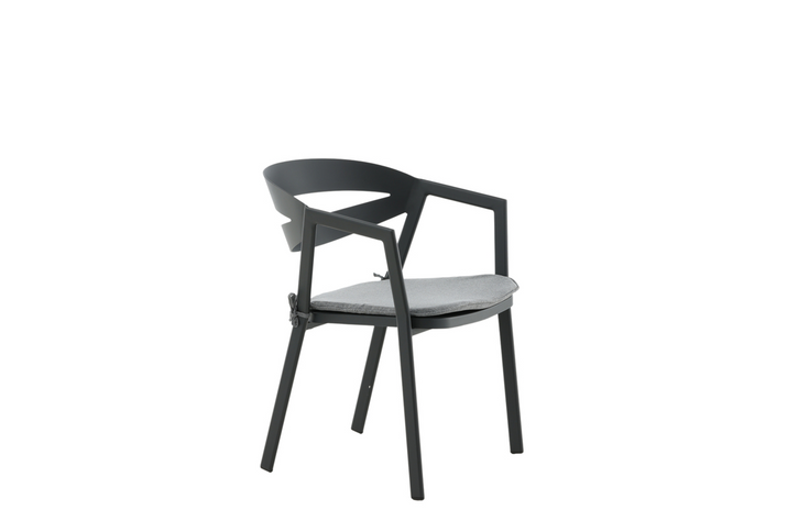Venture Home Slit Matstol Svart Utomhus
