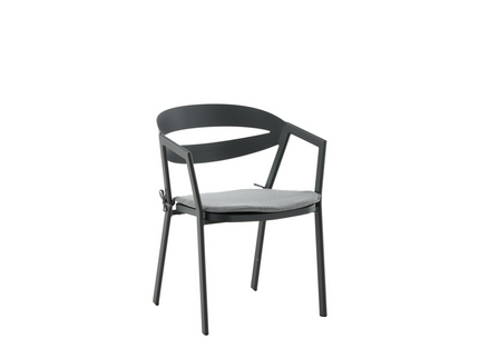 Venture Home Slit Matstol Svart Utomhus