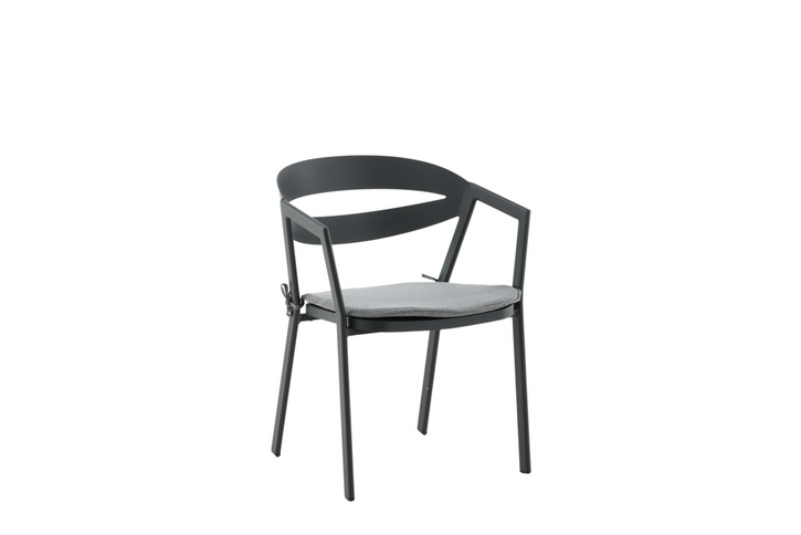 Venture Home Slit Matstol Svart Utomhus