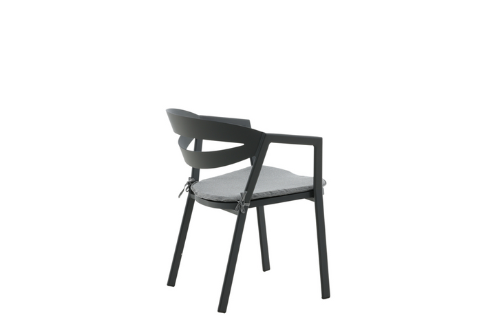 Venture Home Slit Matstol Svart Utomhus