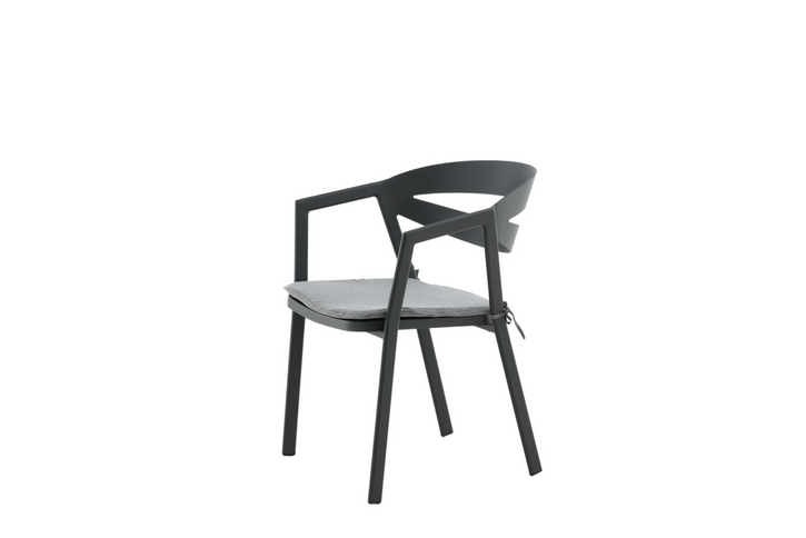 Venture Home Slit Matstol Svart Utomhus