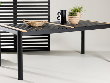 Venture Home Togo Rektangulära Matbord Utomhus Svart 100 x 200