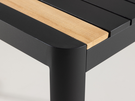 Venture Home Togo Rektangulära Matbord Utomhus Svart 100 x 200